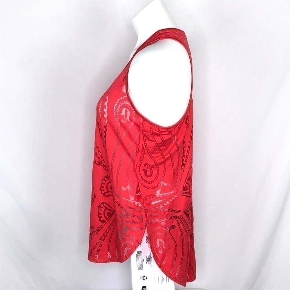 Bar III coral laser Cut Out Tank top - Picture 2 of 7